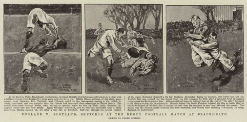 England v Scotland, Sketches at the Rugby Football Match at Blackheath